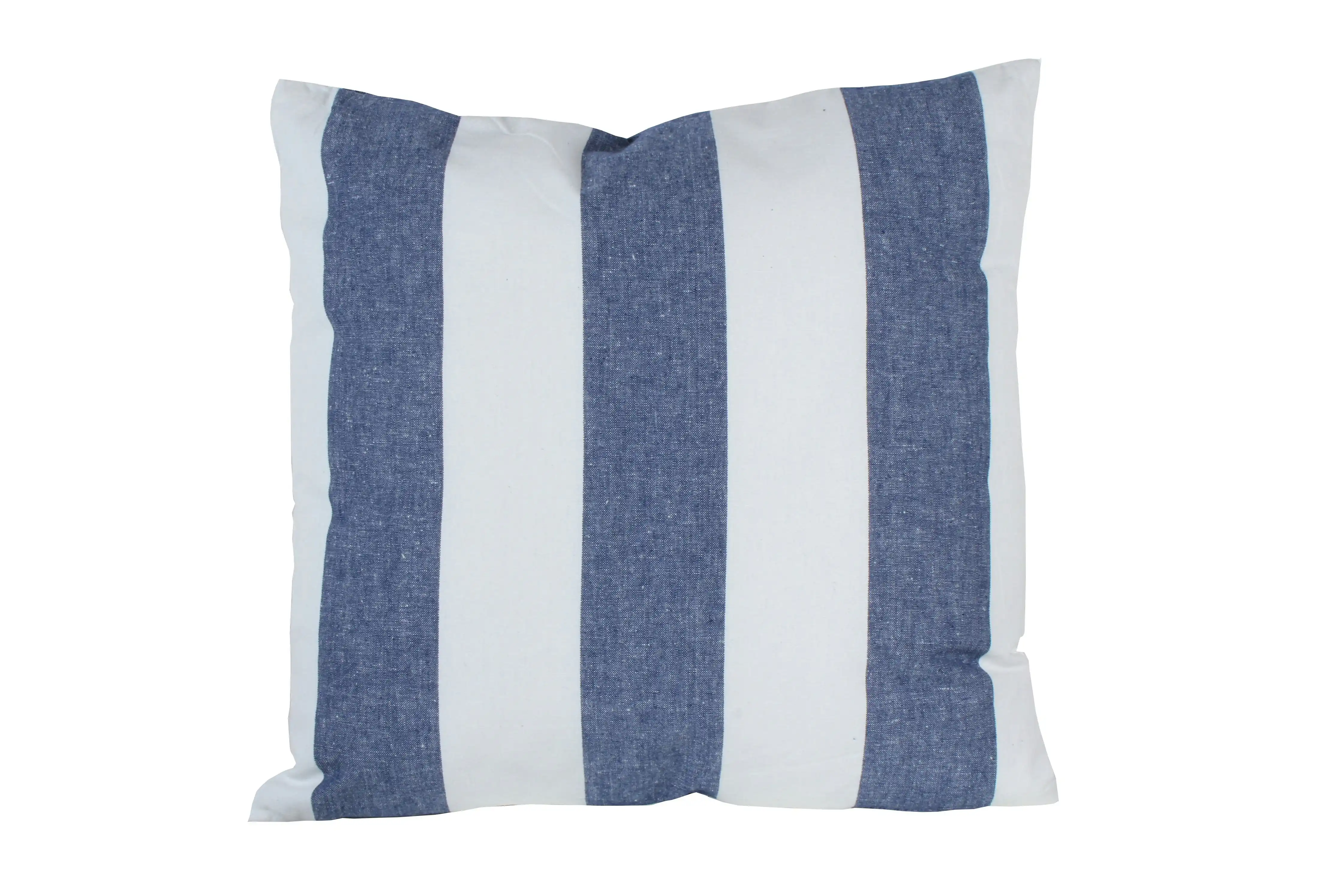 Navy & White Stripe Cotton Cushion 50 x 50cm