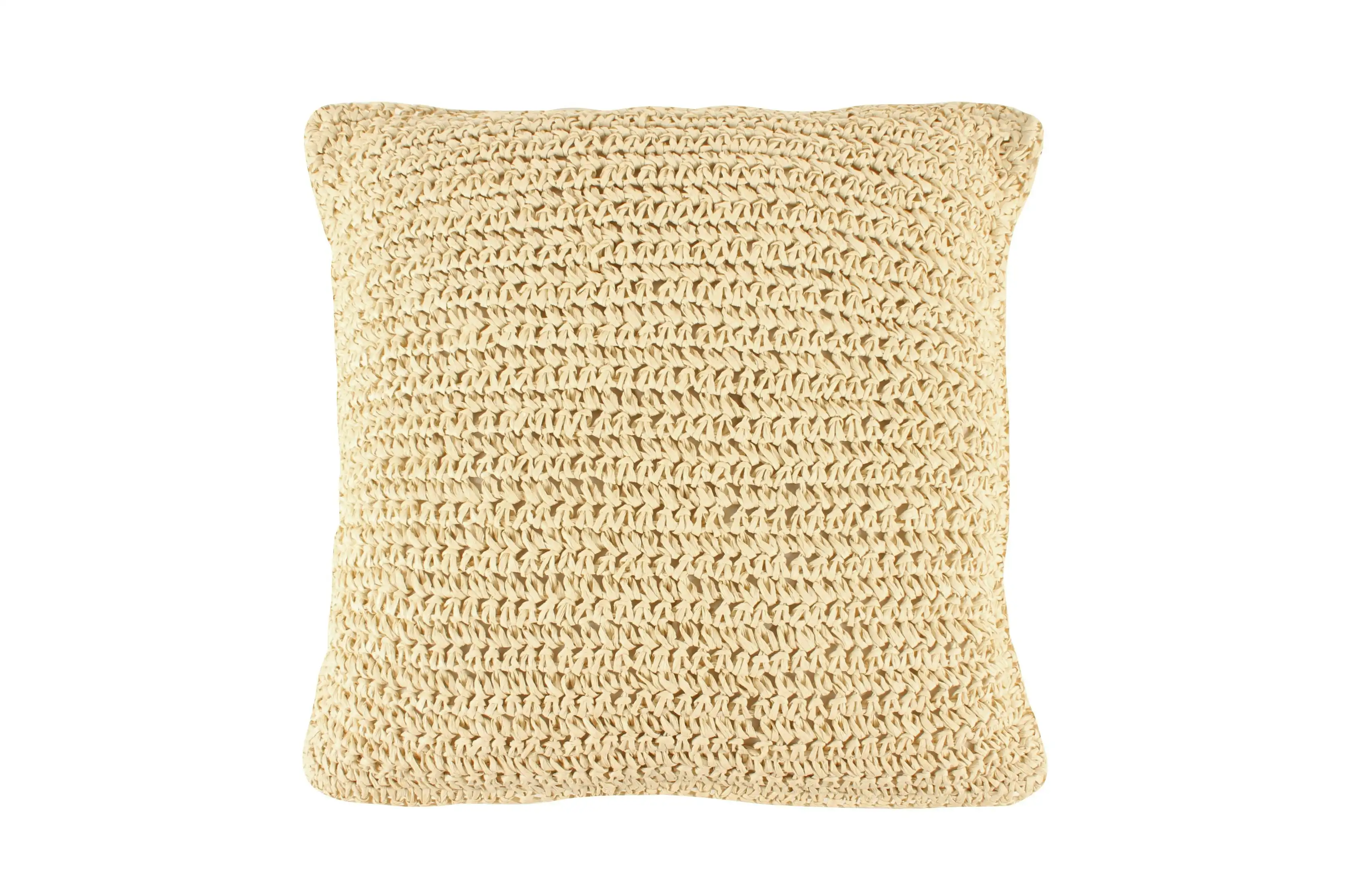 Abbey White Straw Cushion 48cm
