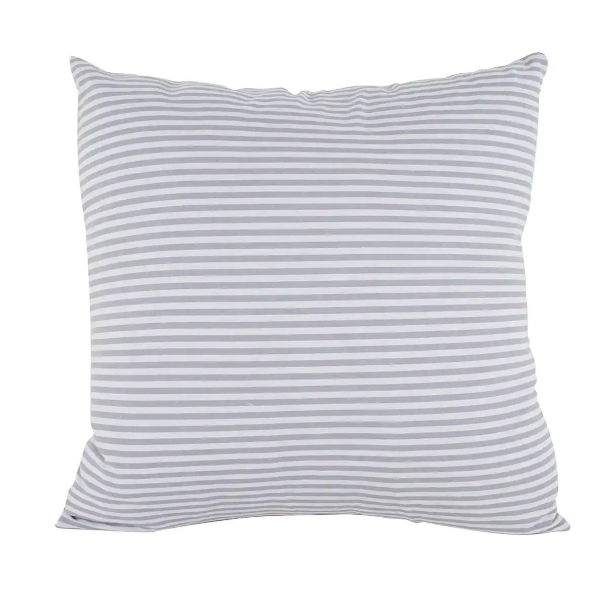 Grey Cotton Stripe Cushion 40x40cm