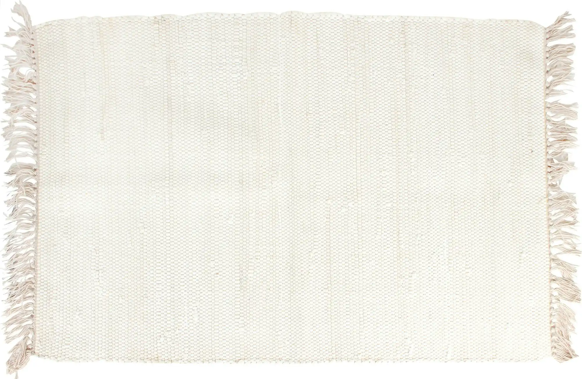 Santorini Cotton Rug Ecru 90 x 60cm