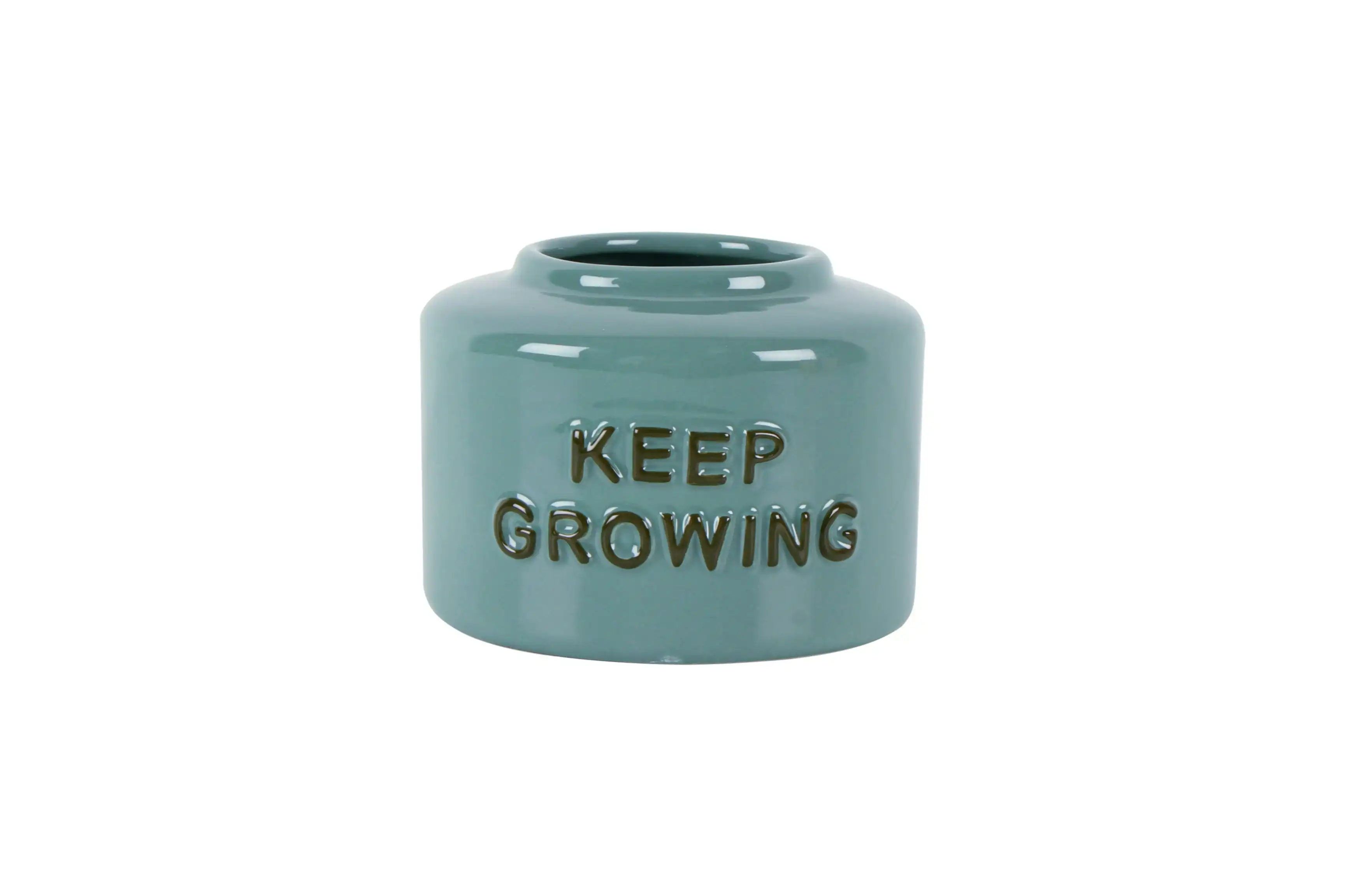 Keep Growing Ceramic Pot Vase No Hole 13 x 13 x 9 cm