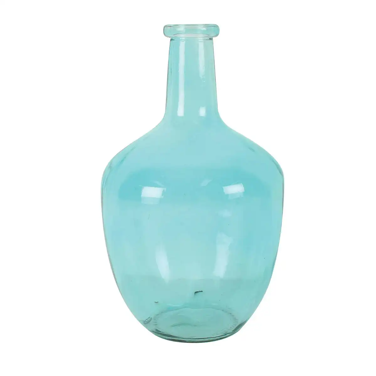Hoseia Bottle Neck Glass Vase Aqua 30 x 18 x 18cm