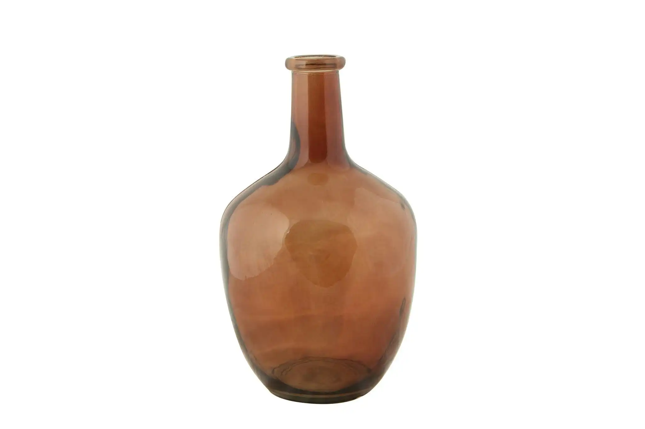 Burchall Bottle Neck Glass Vase Burnt Orange 30 x 18 x 18cm