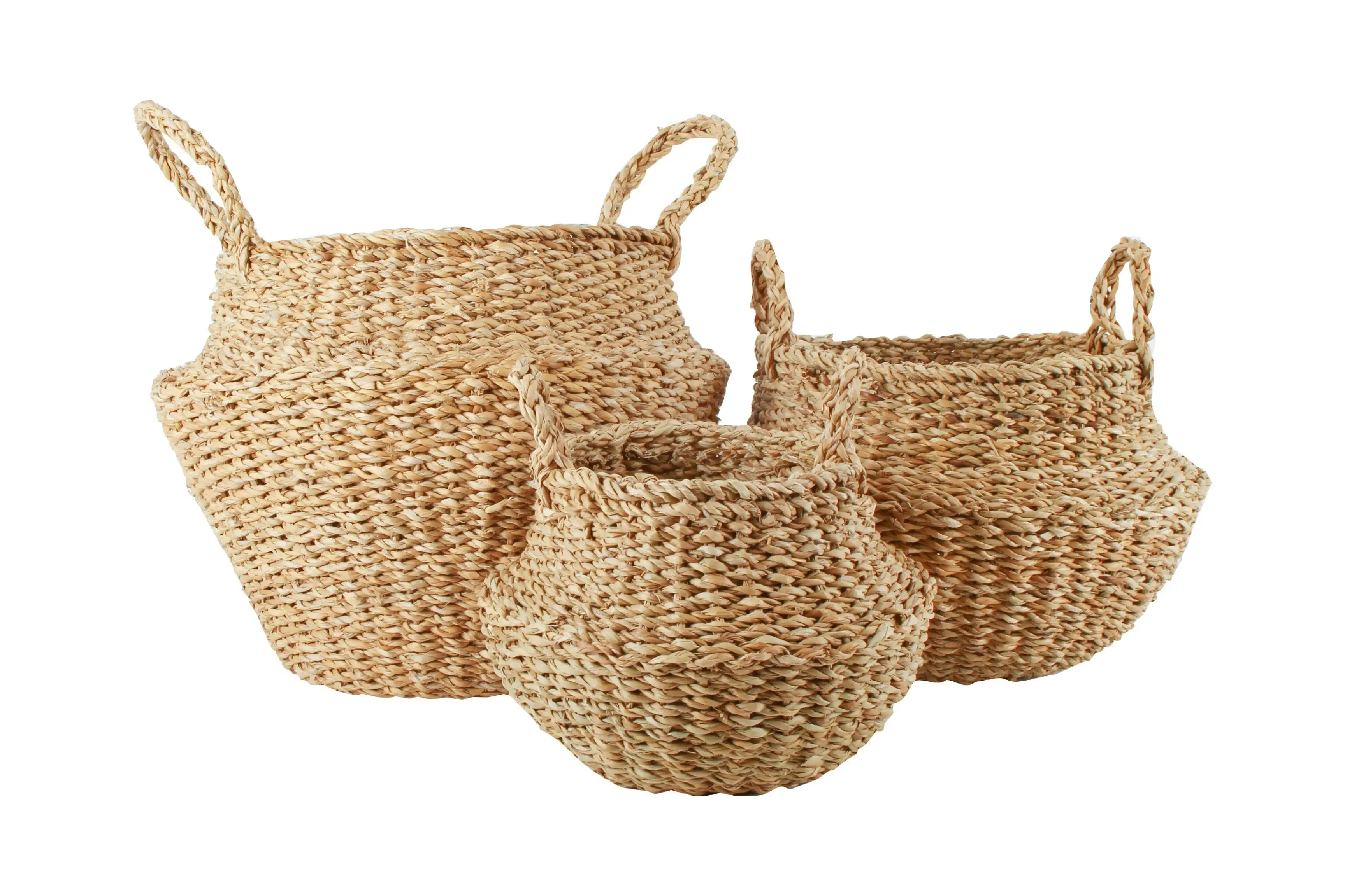Eddi Set Of 3 Typha Belly Baskets