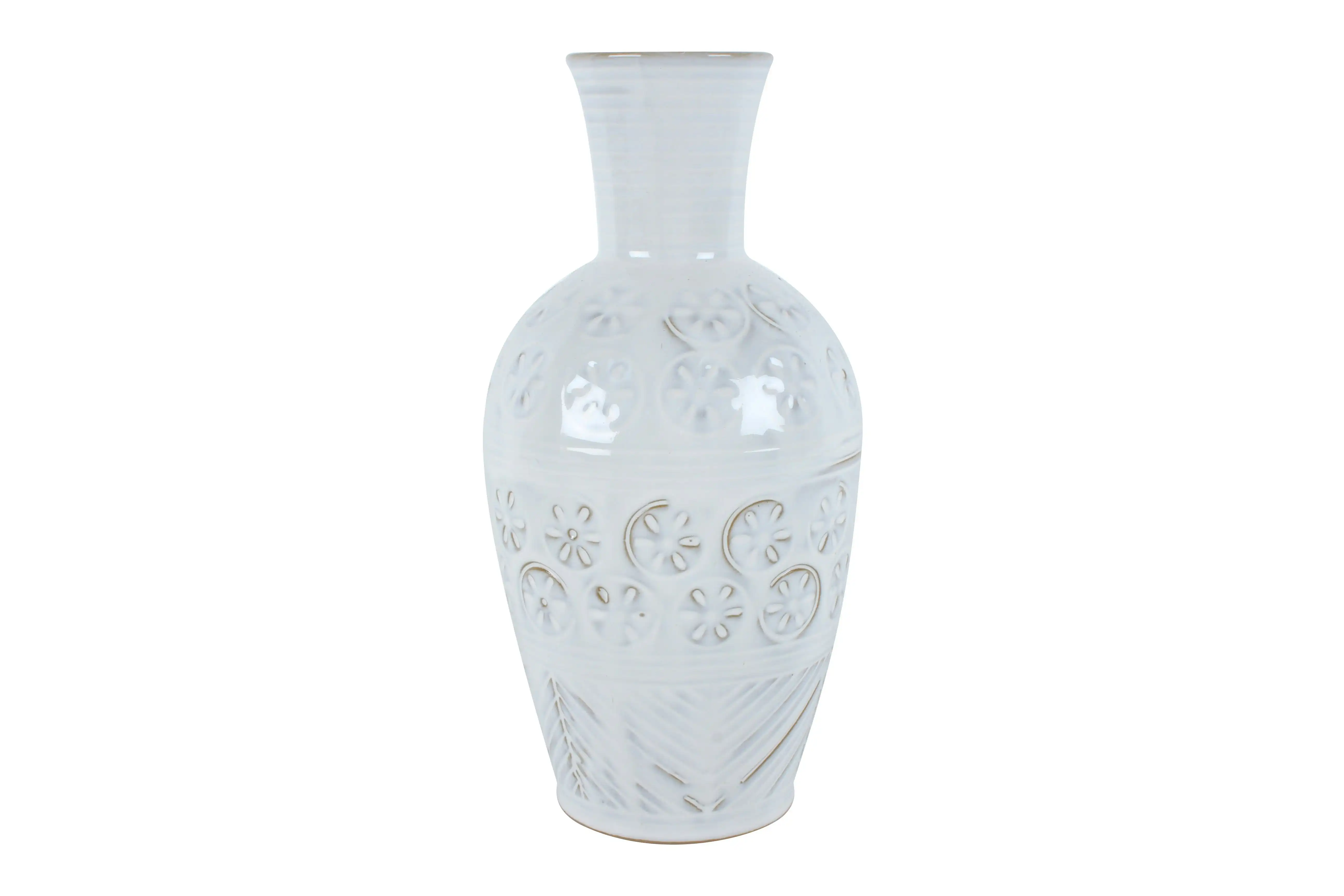 Bobi Floral Olpe Vase Stone 27 x 14 x 14 cm