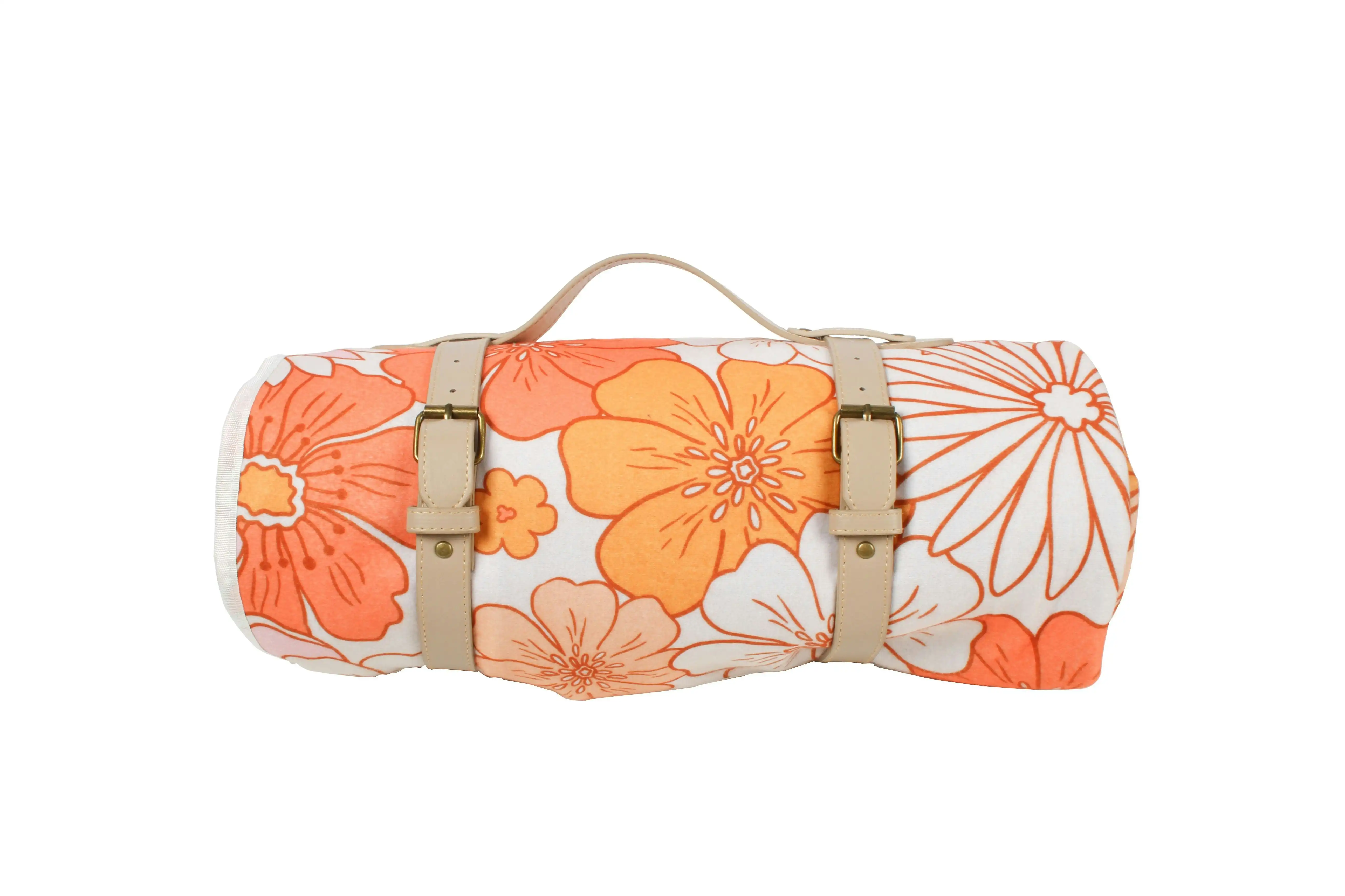 Picnic Blanket With Carry Strap - Hippie Daisies