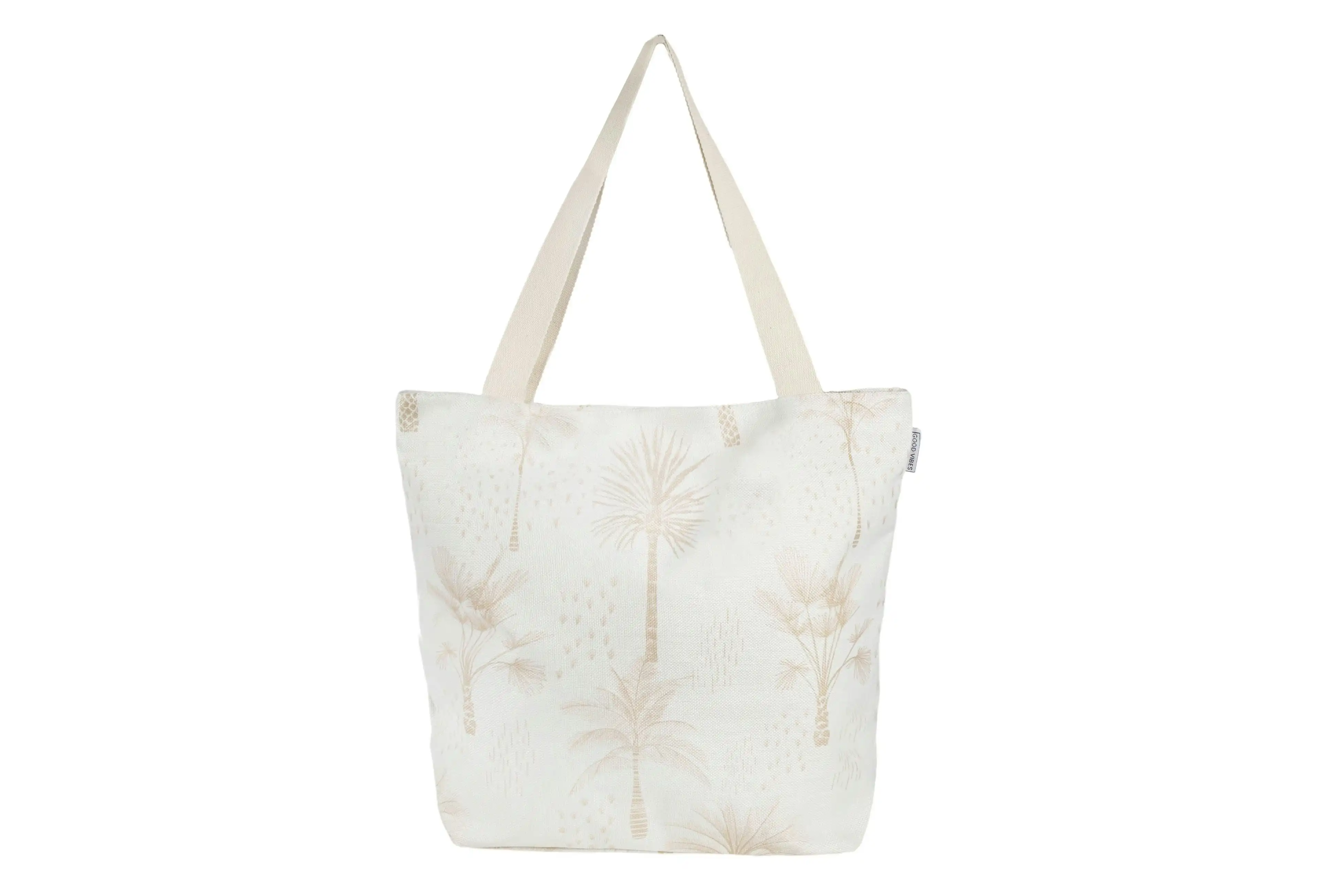 Beach Bag With Inner Pocket - Coco Palms