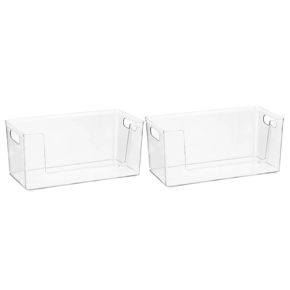 2x Boxsweden Crystal 32.5x16.5cm Pick Container Storage Home Organiser Large