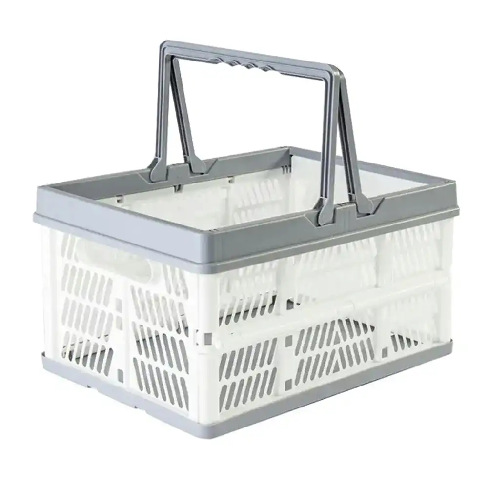 Living Today 9L Small Portable/Collapsible Shopping Storage Basket w/Handle 30cm