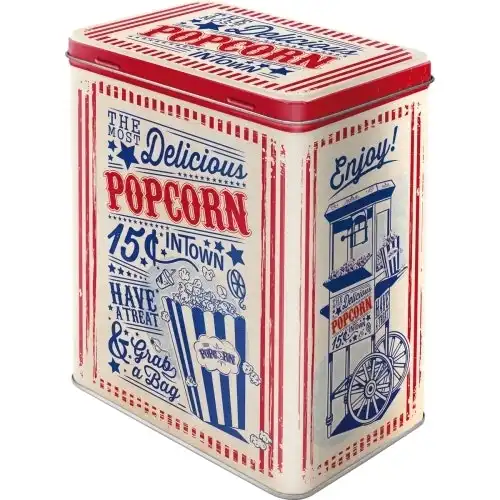 Nostalgic Art 20cm/3L Tin Box Metal Storage Popcorn Canister Organiser Large
