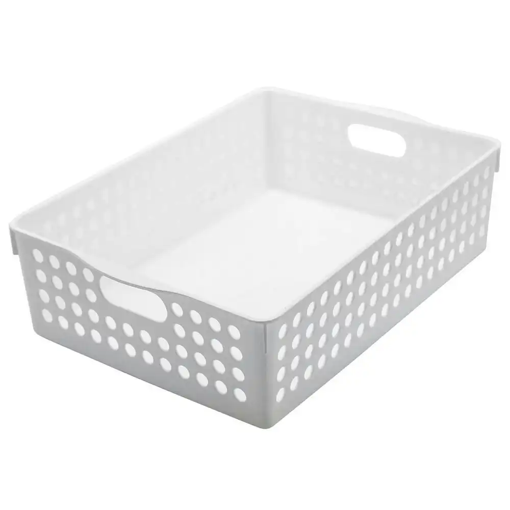 Boxsweden 30cm Mode Basket Home Storage/Holder Cleaning Room Organiser White