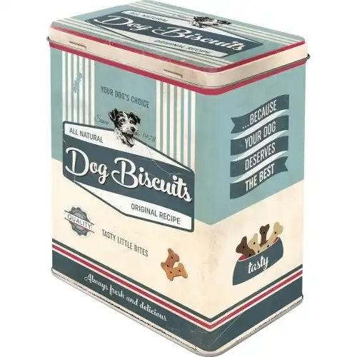 Nostalgic Art 20cm/3L Tin Box Storage Dog Biscuits Canister Organiser Large