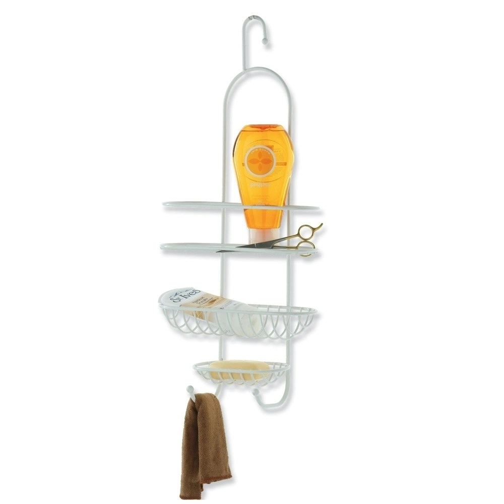 Urban Lines 27x59cm Splash Metal Shower Caddy Hanging Storage Rack/Shelf White