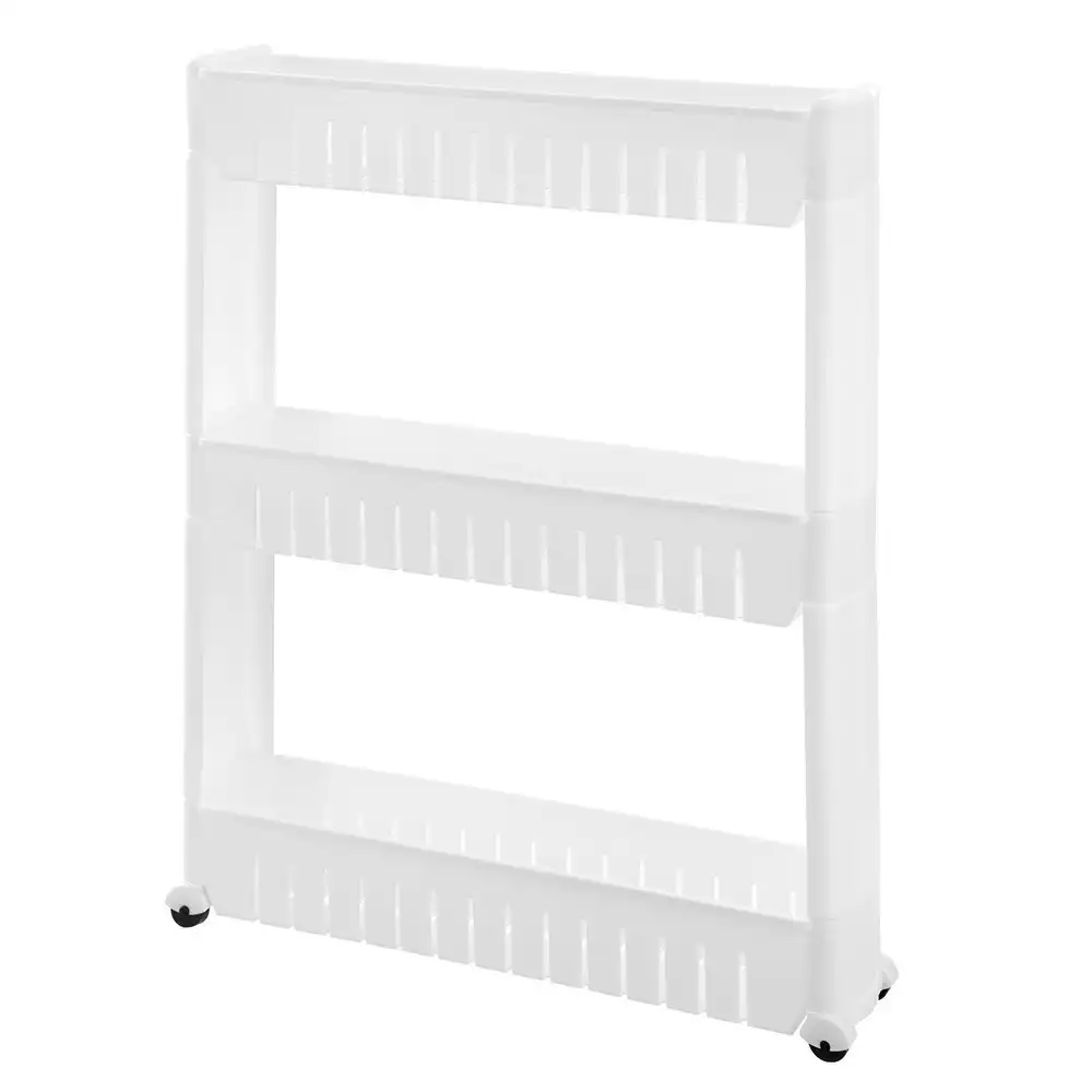 Boxsweden 3 Tier Slim 72cm Home/Room Organiser Display Rack Storage Shelf White