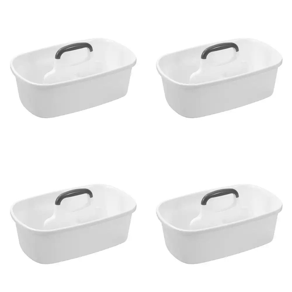 4x Boxsweden 2-Section 40x25cm Cleaning Caddy Organiser Storage w/ Handle Assort