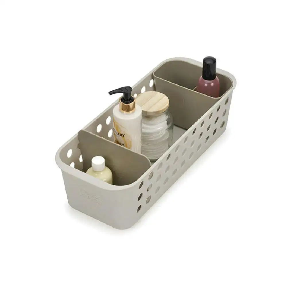 Joseph & Joseph EasyStore 40cm Slimline Storage Basket Home Bath Organiser Ecru