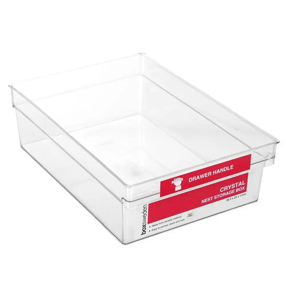 3x Boxsweden Crystal Nest Storage 36cm Plastic Box Pantry Container Organiser