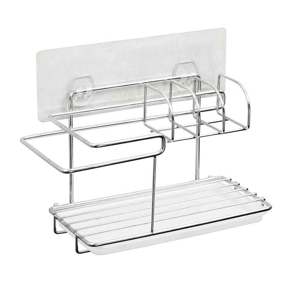 I-Hook 24cm Stainless Steel Wall Mounted Kitchen/Bathroom Sink Caddy Organiser