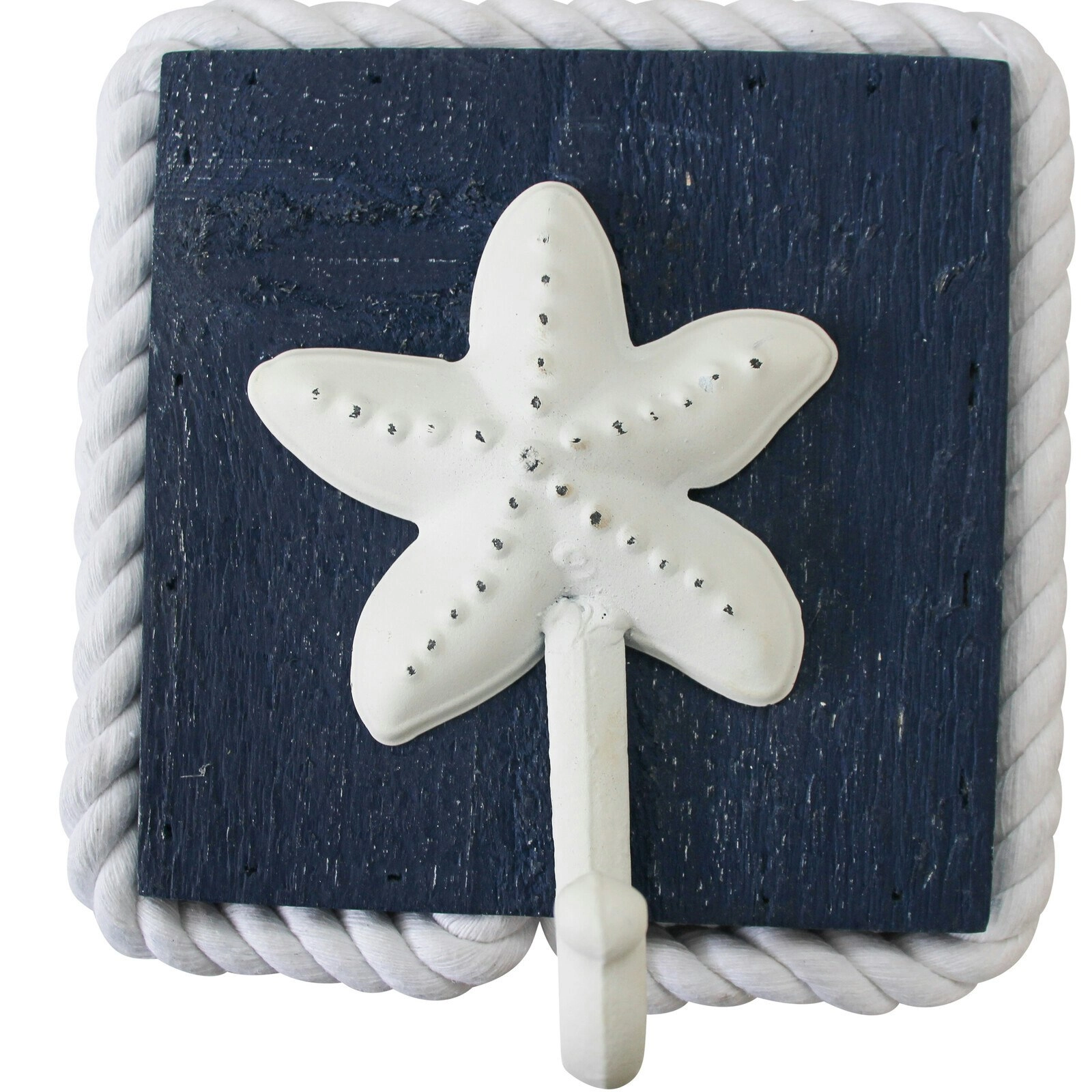 Starfish Hook Wood/Metal 16cm Wall Hanging Key/Towel Hanger/Holder Organiser