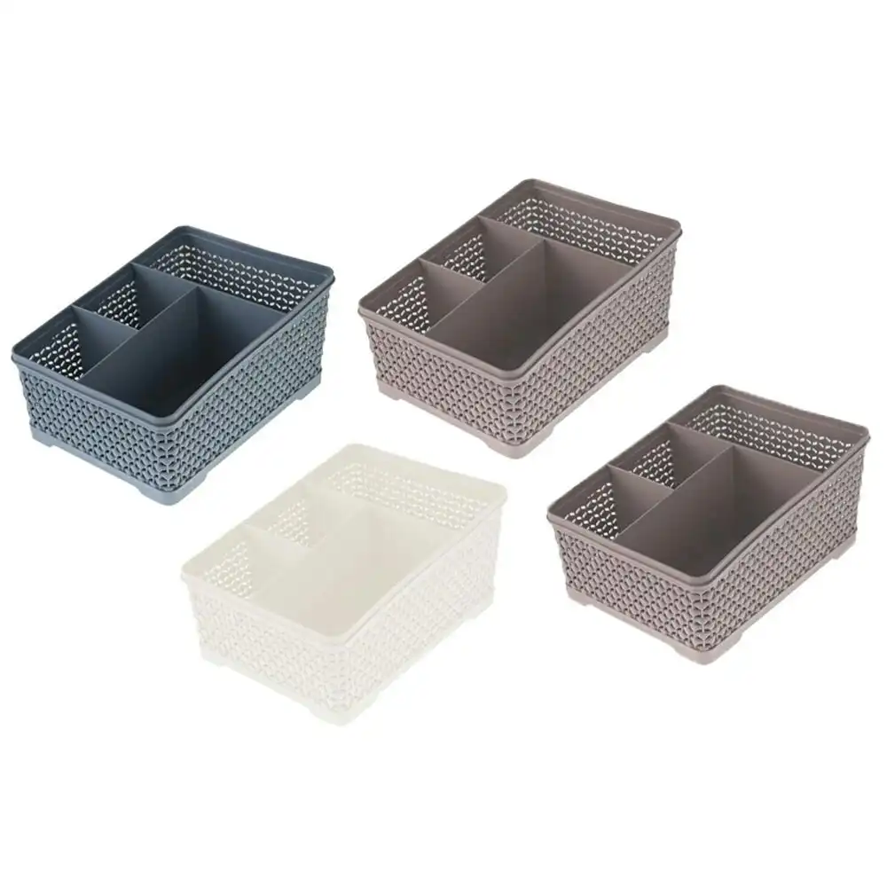 4x Boxsweden Boston Organiser Basket 19.5cm Home Storage Shelf Container Assort