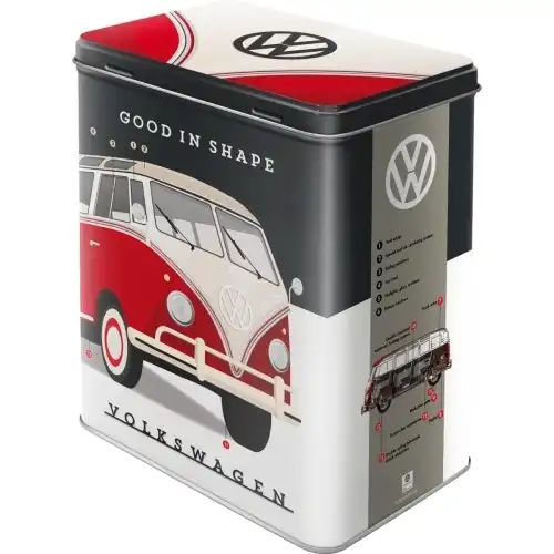 Nostalgic Art 20cm/3L Tin Box Storage VW Good In Shape Canister Organiser Large