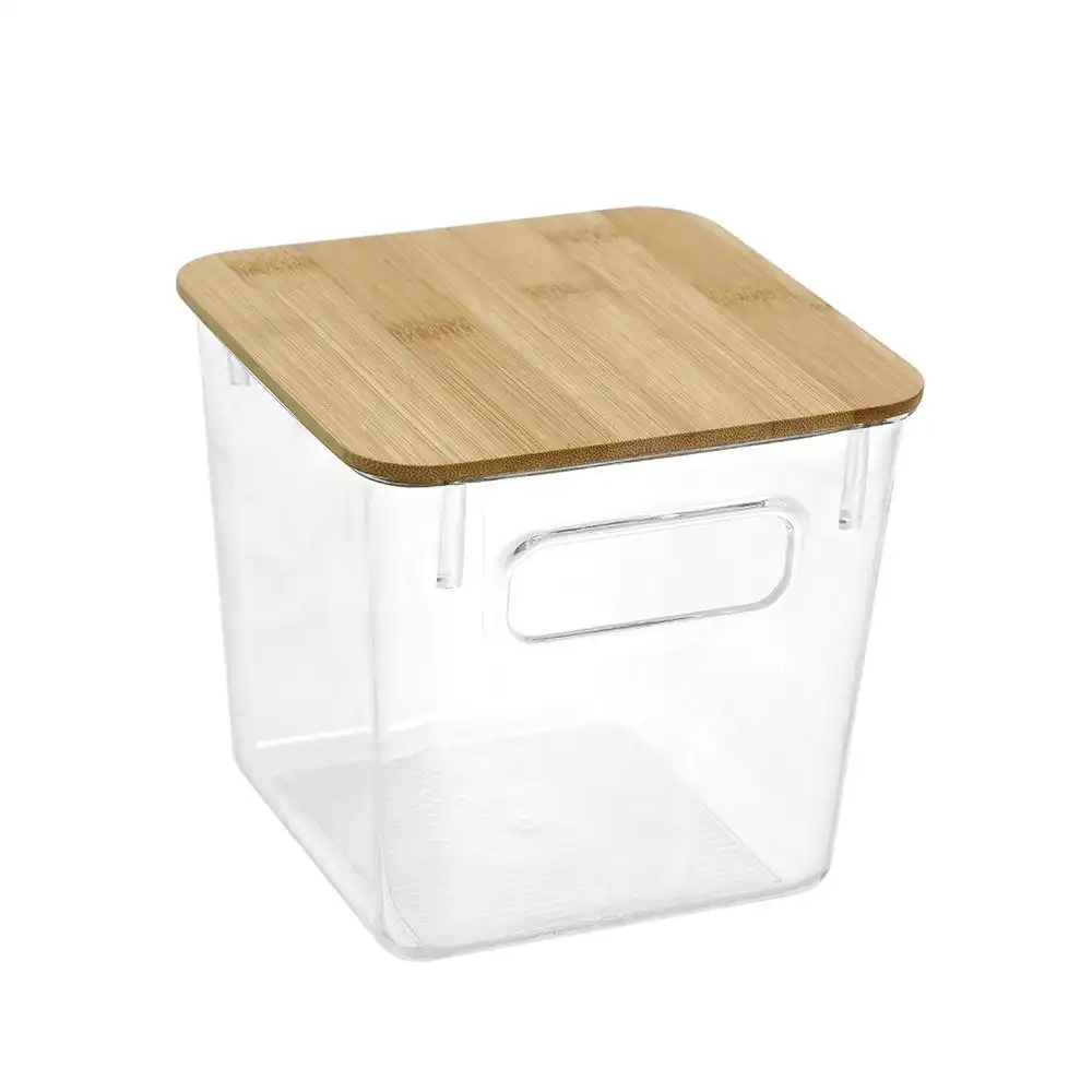 Boxsweden Crystal Encore Dry Food Pantry Storage Container w/ Bamboo Lid 15cm