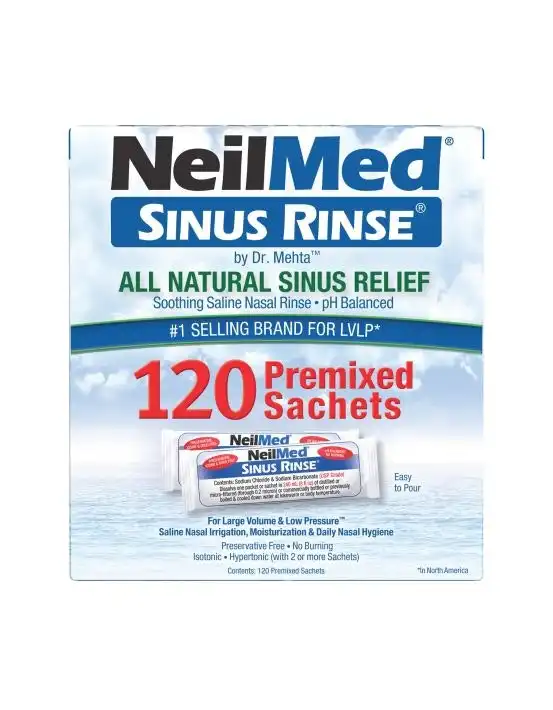 Neilmed Sinus Rinse Kit 120 Premixed Sachets Refills