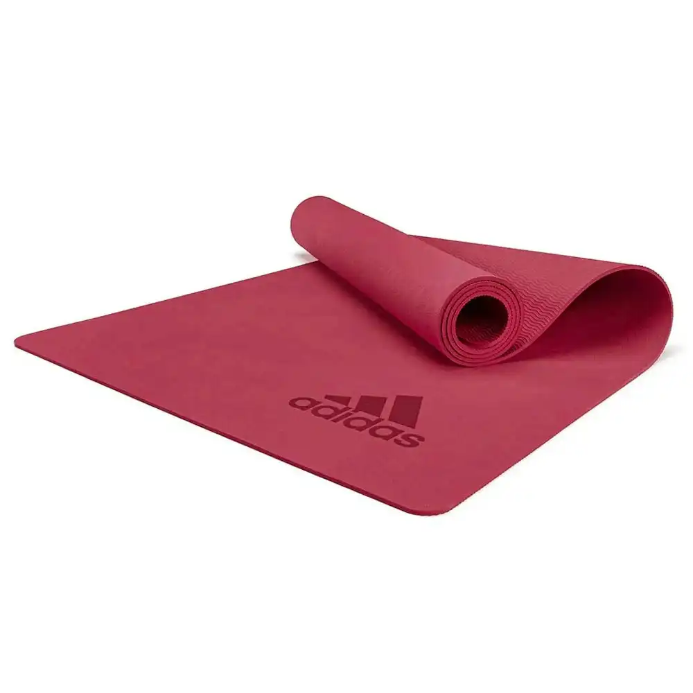 Adidas Premium 5mm Thickness Yoga Excersice Mat/Pad Mystery Ruby Pilates/Gym