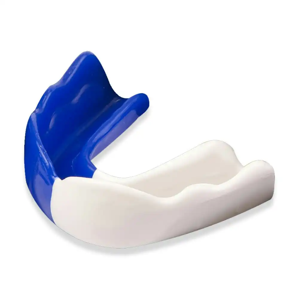 Signature Sports Type 2 Protective Mouthguard Teeth Shield Adults Drk Blue/White