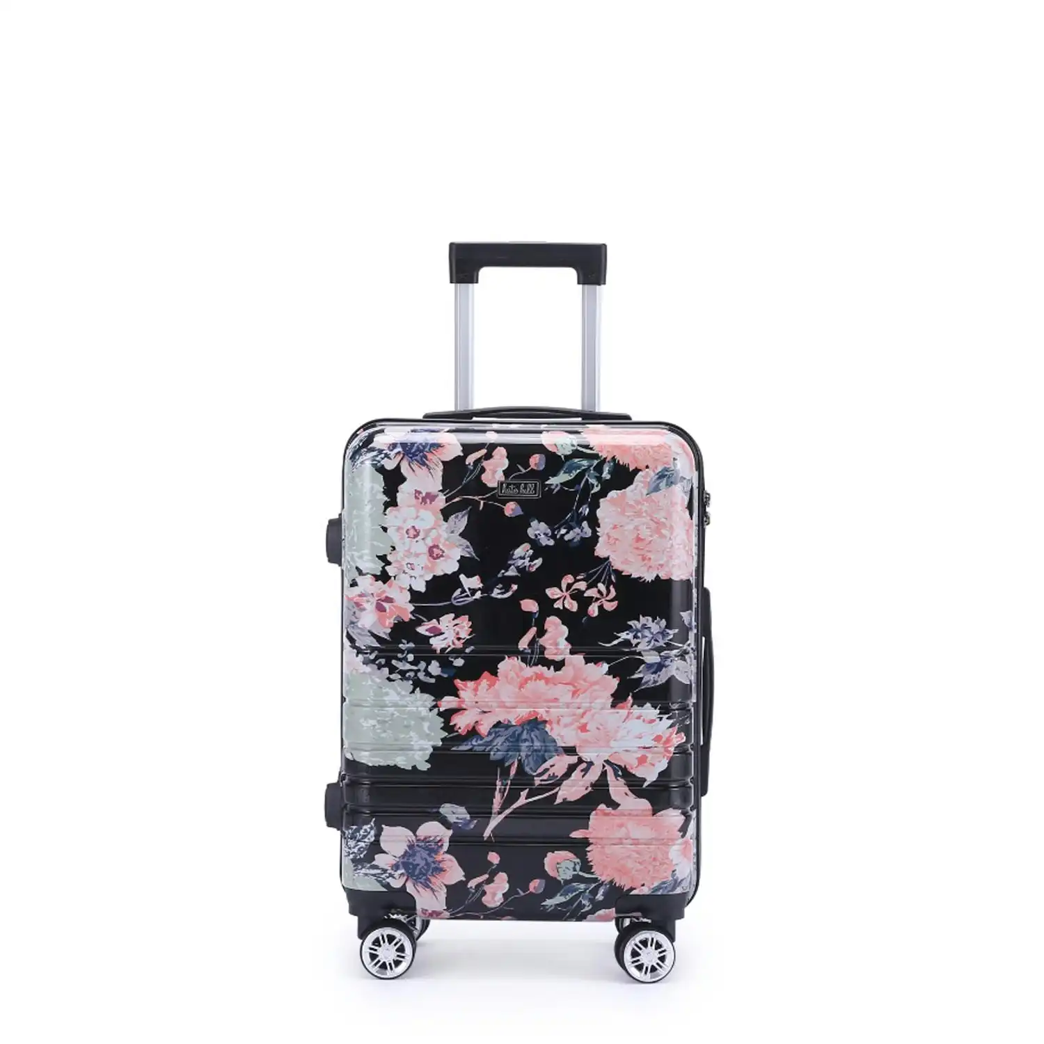 Kate Hill Bloom Luggage Small Wheeled Trolley Hard Suitcase Travel Floral 53L