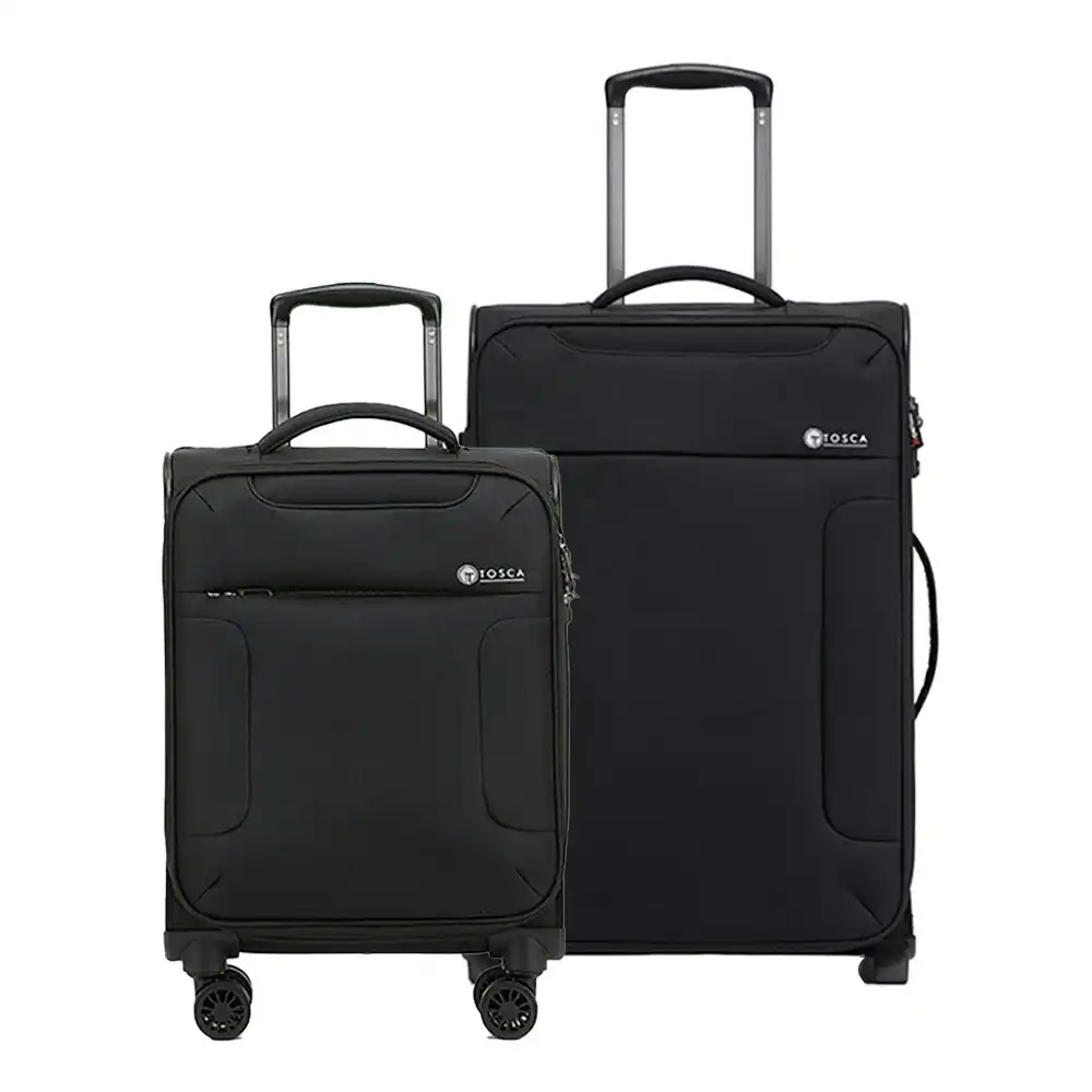2pc Tosca So-Lite 3.0 20"/29" Travel Trolley Luggage Suitcase Small/Large Black