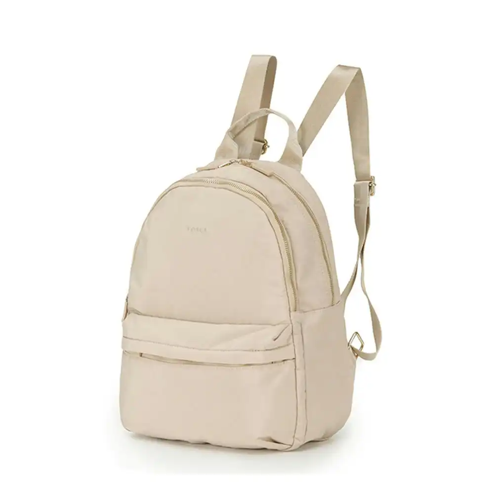 Tosca Daily Nylon Lightweight Shoulder College Laptop School Backpack - Beige
