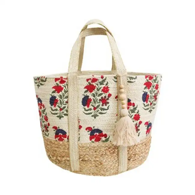 Thea 50cm Jute Shopper Bag Ladies/Women's Travel/Fashion Boho Handbag w/ Handle