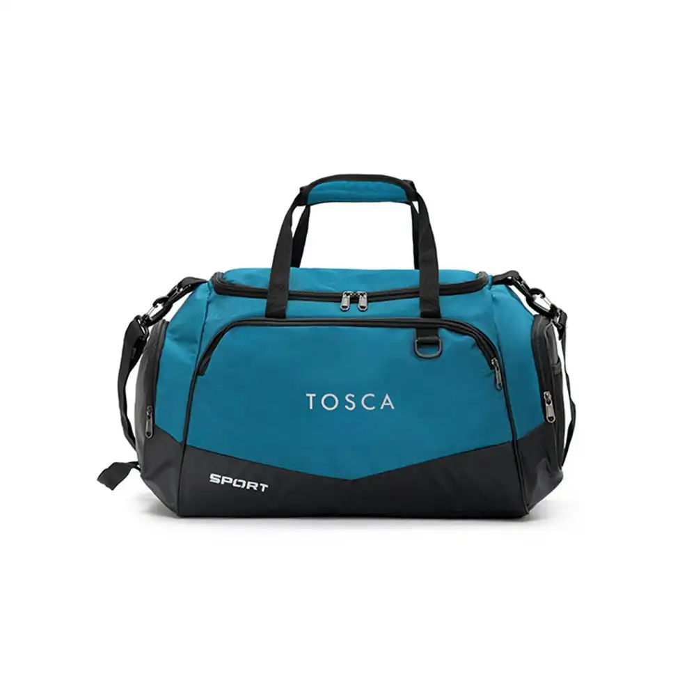 Tosca 40L Lightweight Deluxe Travel Adjustable Sport Duffle/Tote Bag - Teal