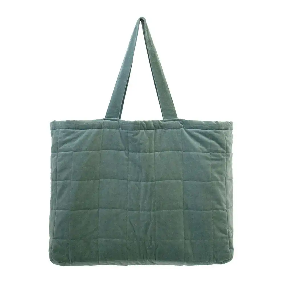 Bambury Nuno Cotton/Velvet Tote Beach/Shopping Carry Bag 245GSM Eucalyptus