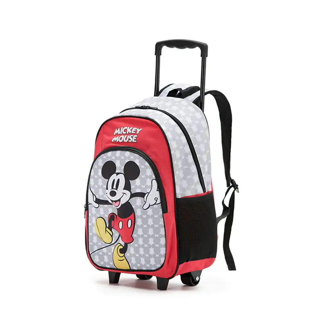 Disney Mickey Mouse 17" Eva Kids/Childrens 4-Wheeled Travel Trolley Backpack