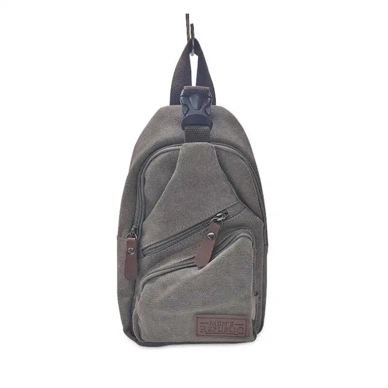 Men's Republic On the Go Portable Canvas Single Strap Sling Bag Backpack Grey