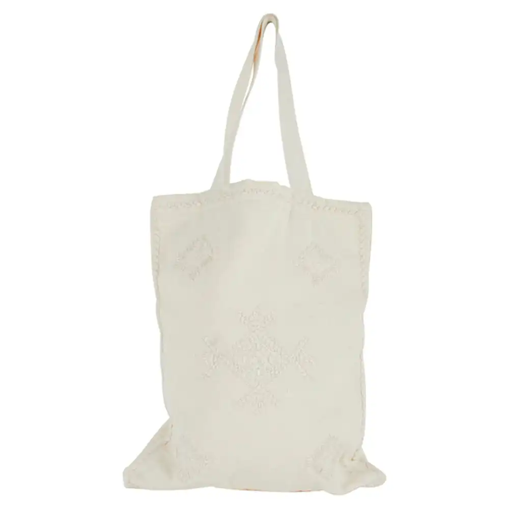 Maine & Crawford 40x33cm Palenque Cotton Tote Bag Travel/Shopping Handbag White