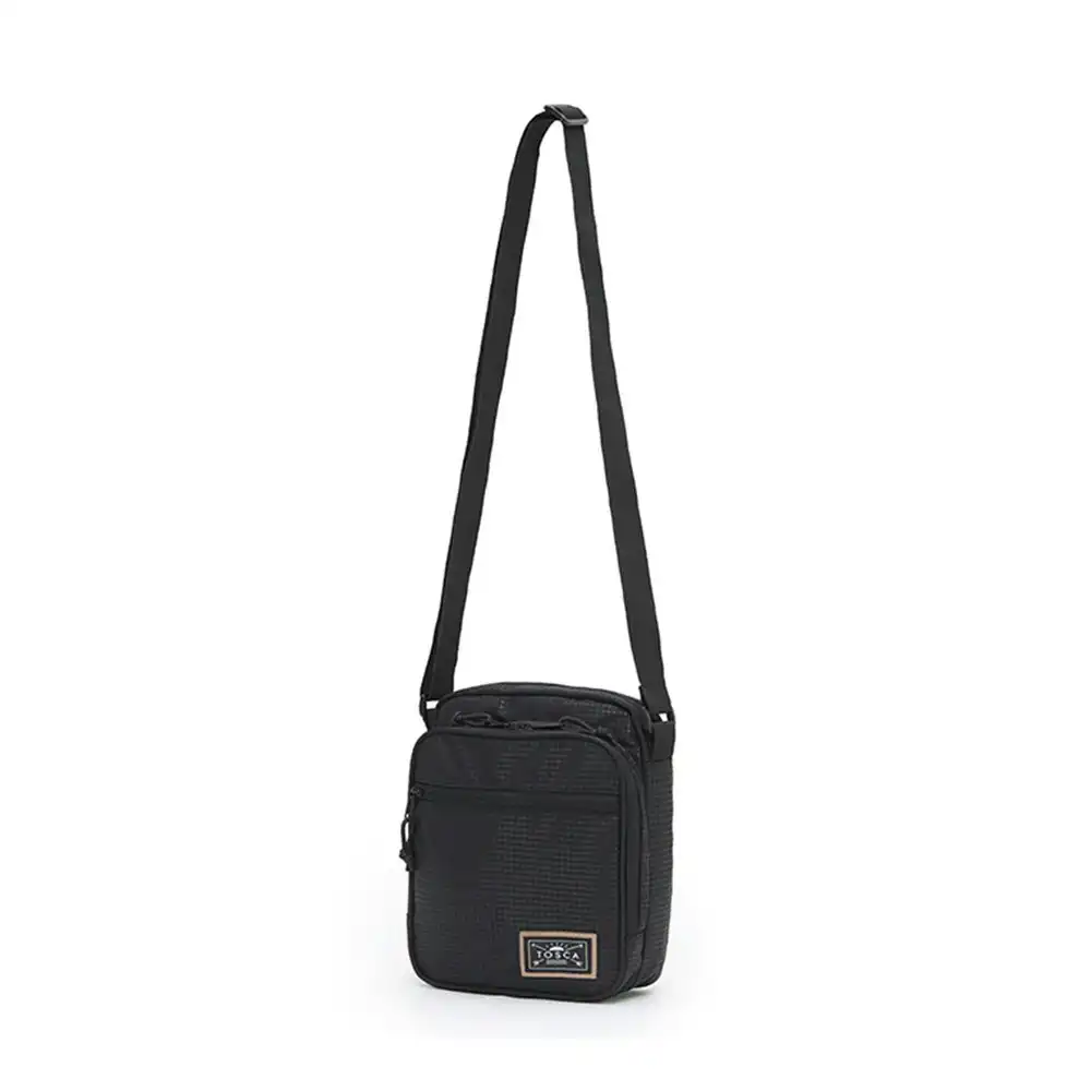 Tosca Adjustable Nylon Shoulder Cross Body Phone Wallet Side Bag - Black