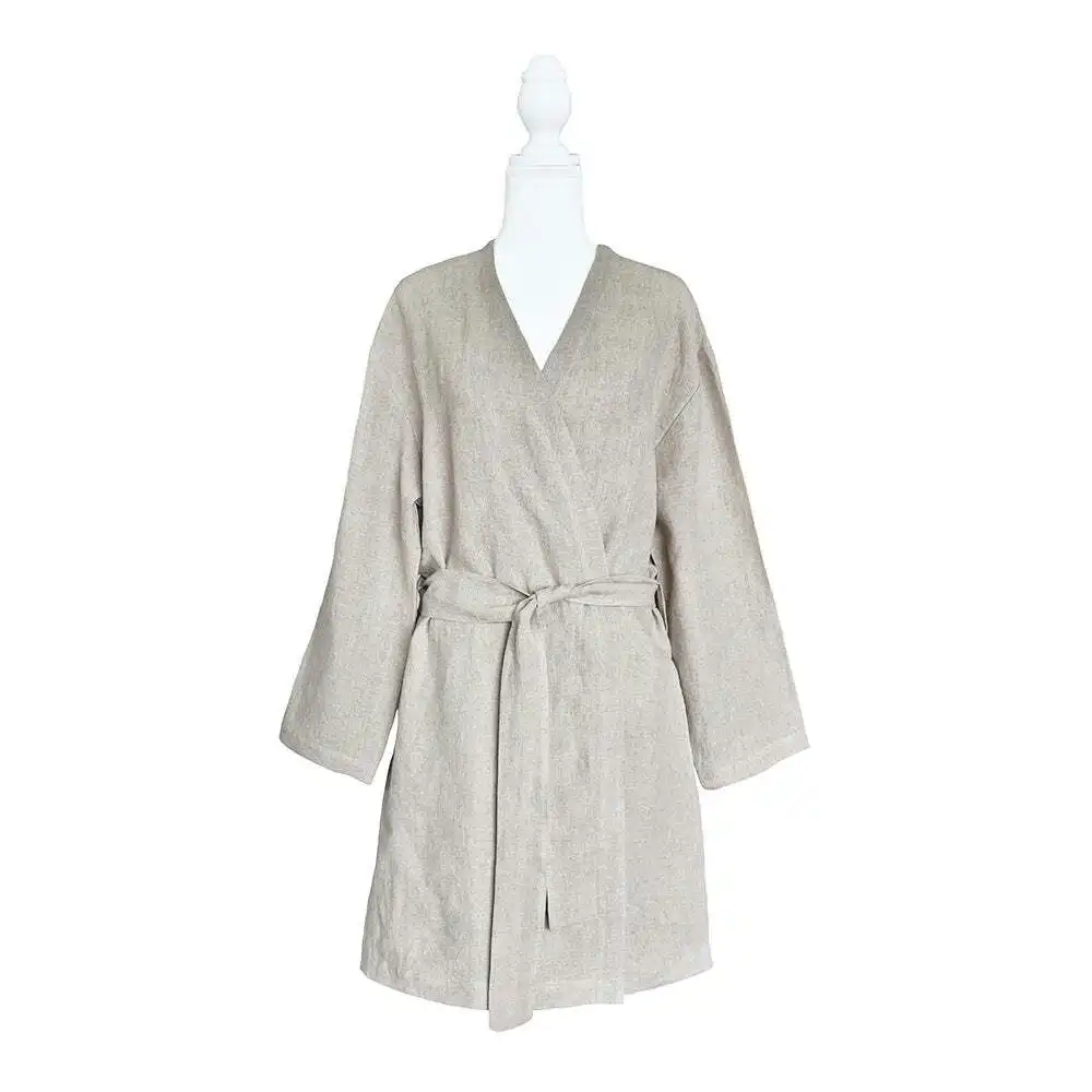J Elliot Home Linen Collection Kimono/Bedroom Robe Adult/Women Sleepwear Stone