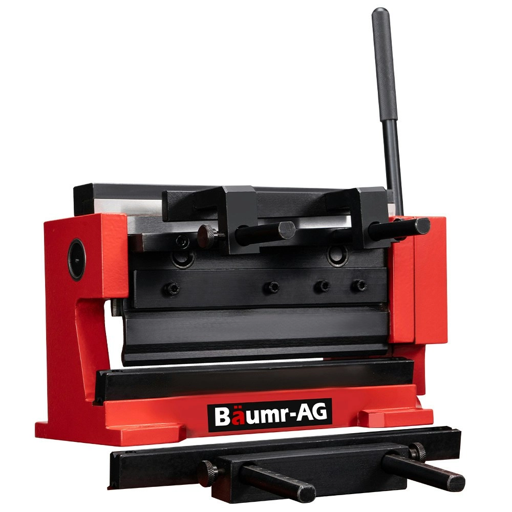 Baumr-AG 200mm Sheet Metal Shear & Brake Combination, Manual Bending Guillotine, Adjustable Mitre Gauges, 5 Precision Fingers