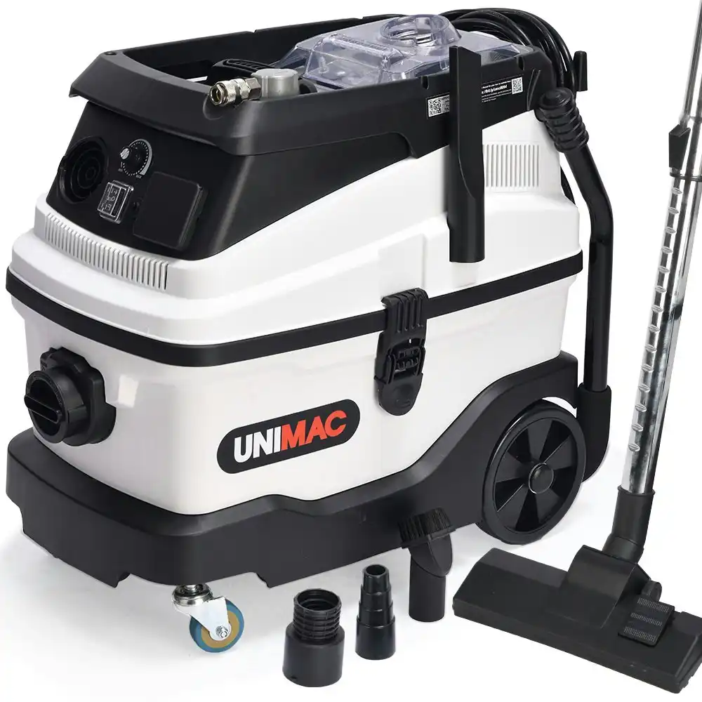 Unimac 30L Dust Extractor, Power and Air pass-through, HEPA filter, Accessories