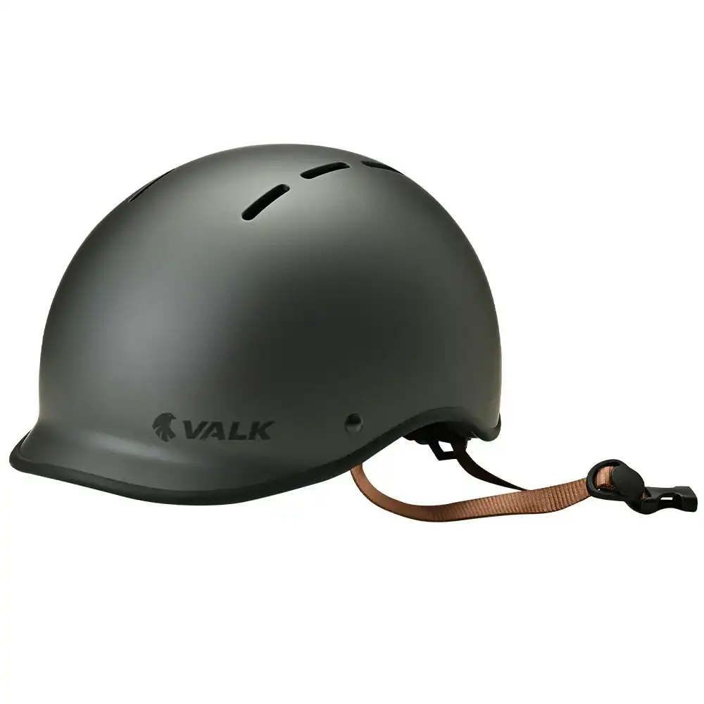 Valk Retro Bike Helmet, 56-61cm S, M, L Universal Dial Fit System, Charcoal
