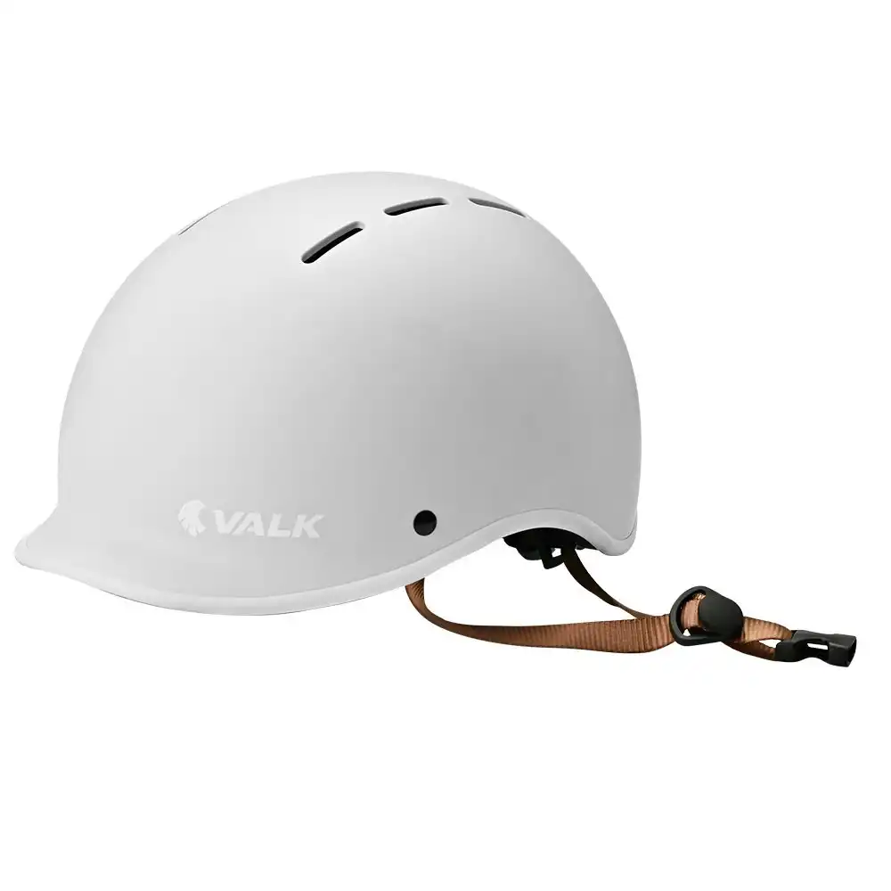 Valk Retro Bike Helmet, 56-61cm S, M, L Universal Dial Fit System, Arctic White