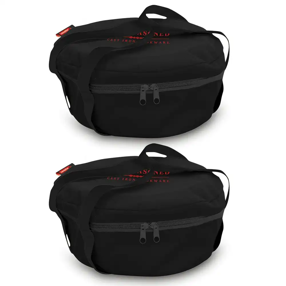 2x Campfire 10-Quart 600D Storage Bag Carry Holder For Cast Iron Oven Cookware