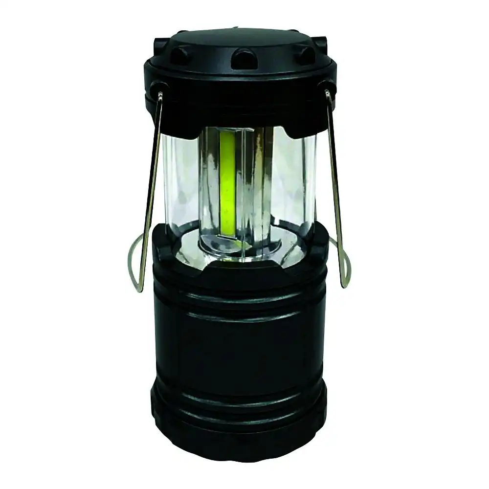 Cockatoo Camping 18.5cm LED Pop-Up Lantern Outdoor Hiking Travel Light Black