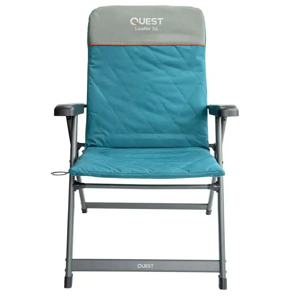 Quest Loafer 103cm Folding Camp Chair w/ Armrests Outdoor Camping/Picnic XL Blue