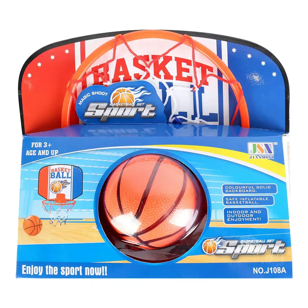 Toylife Deluxe 25x30cm Wall Mount Basket Ball Set Kids/Children Indoor Toy 3y+