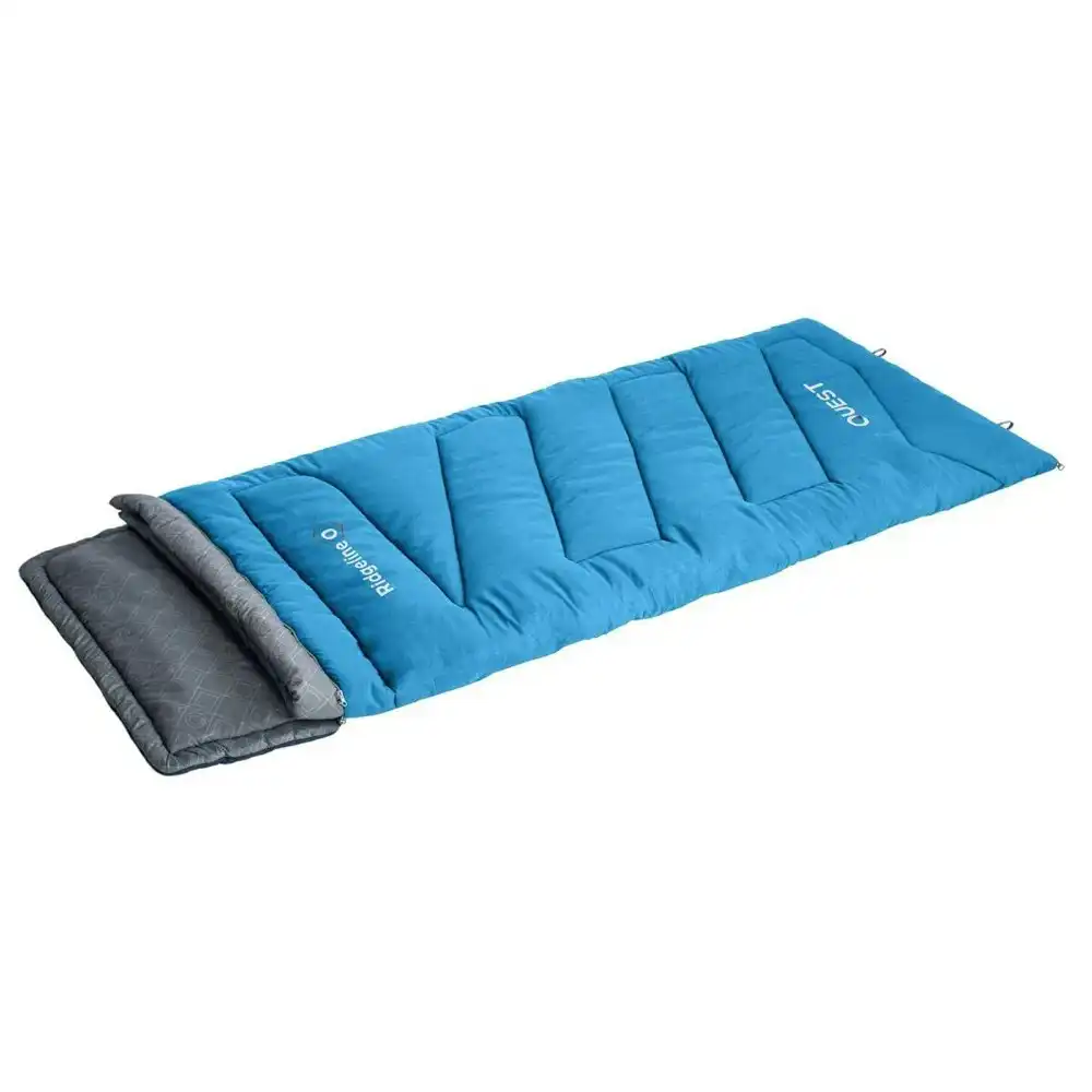 Quest Ridgeline 220cm 0˚C Sleeping Bag w/ Carry Bag Outdoor Camping/Hiking Blue