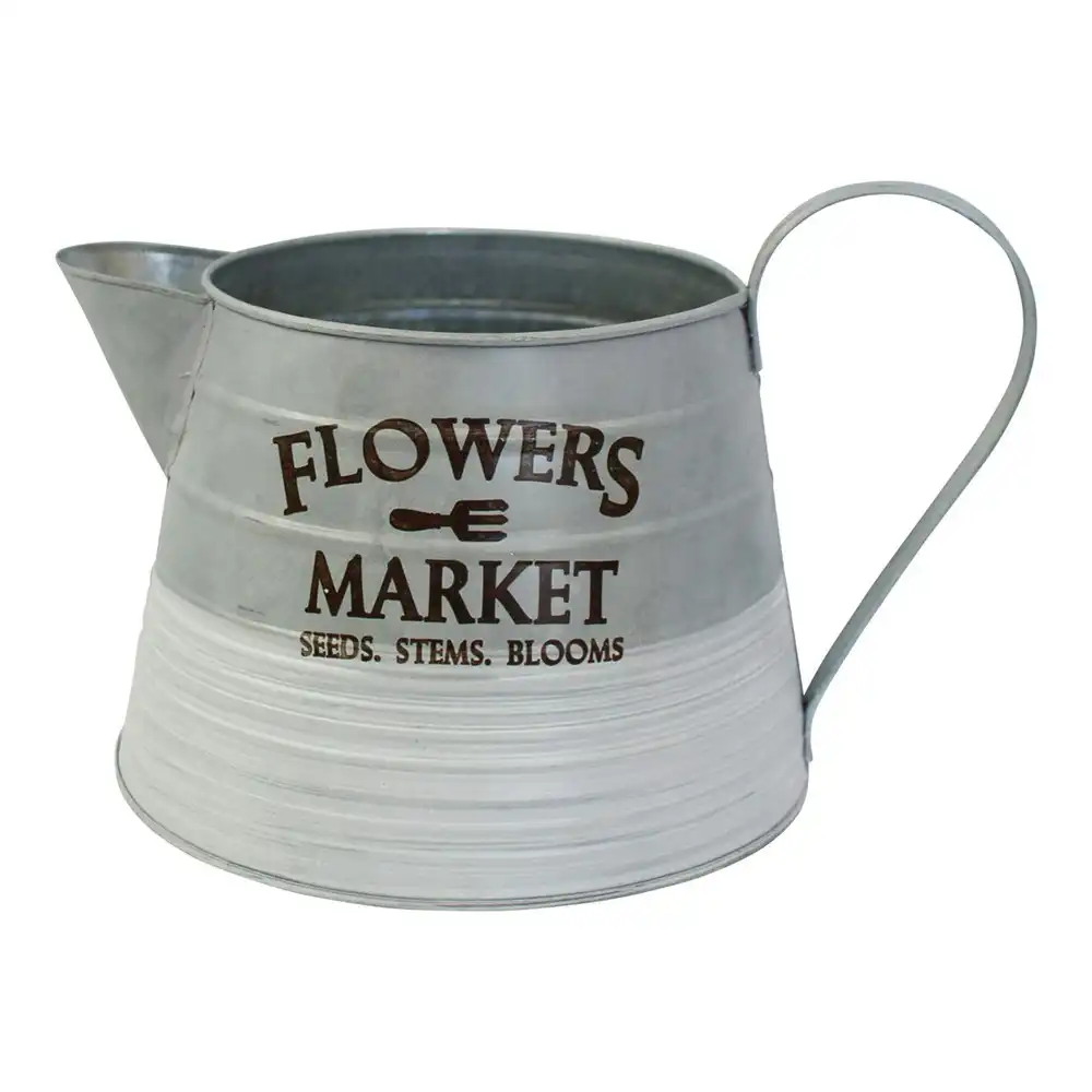 Metal 26cm Watering Jug Flowers Squat Home/Garden Decorative Vintage Container